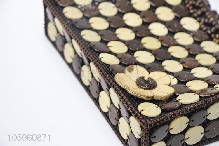 Creative Design Coconut Shell Beads Shoulder Bag