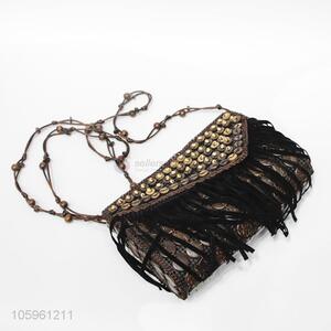 Custom Thin Beads Straps Tassel Messenger Bag