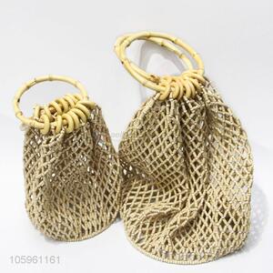 Unique Design Bamboo Woven Handbag For Women