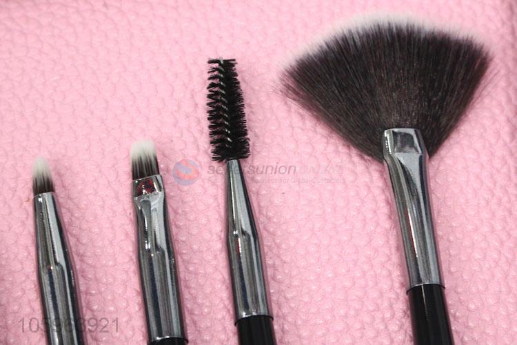 Newest 12 pcs facial professional nylon hair makeup tools set make up brush with pouch