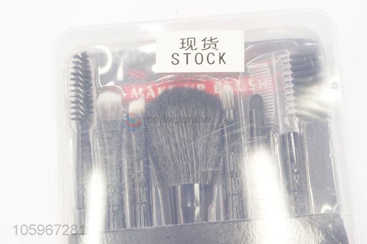 Professional superior soft cosmetic 7 pcs makeup brush set with plastic bag