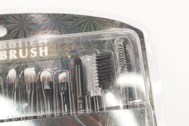 Professional 12 piece black makeup brush set with plastic bag