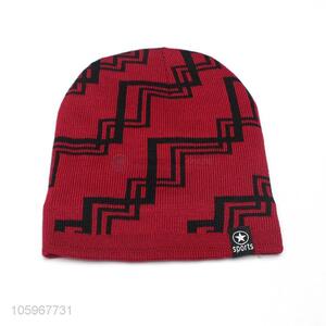 Competitive price winter knitted hat  plus velvet thick warm cap