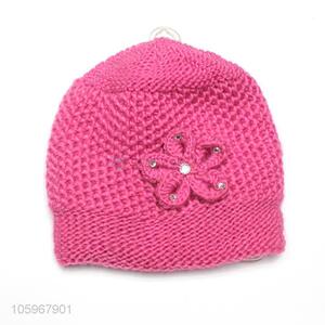 New style ladies pink winter warm hat fashion beanie cap