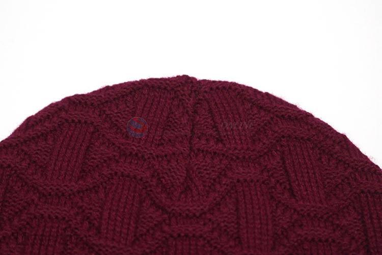 Cheap price winter hats plus velvet warm knitted caps