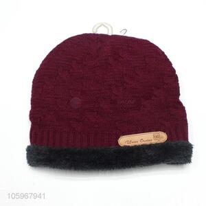 Cool gray acrylic winter warm hat beanie hat