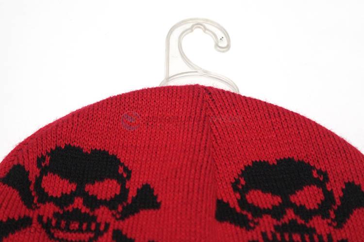 Cheap wholesale skull pattern winter knit warm hat