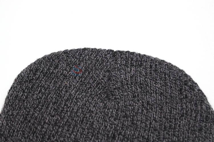 Cheap and good quality solid color winter warm knit hat