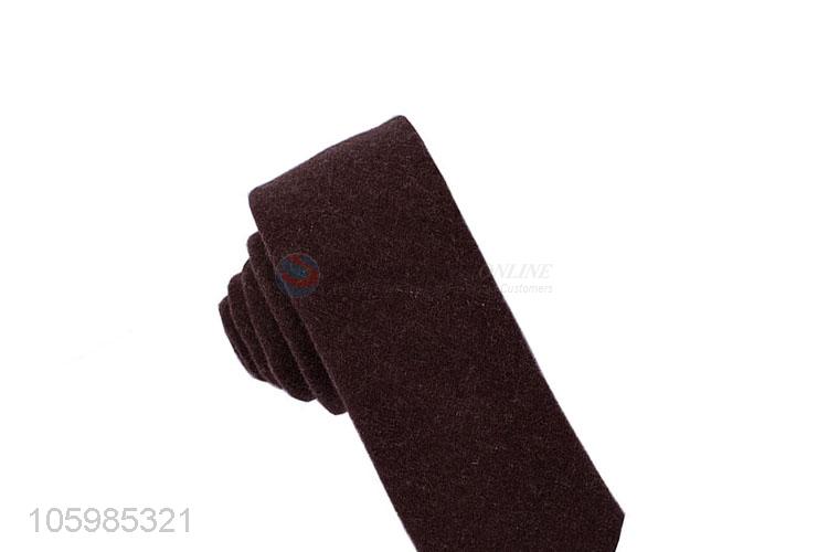 Classic solid color 100% wool necktie for men