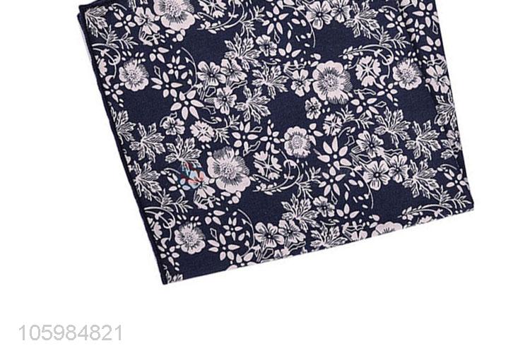 China wholesale custom logo 100% cotton men pocket square