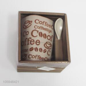 Promotional Ceramic Coffee Cup Set with Spoon
