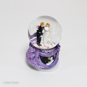 Wedding gifts custom resin snowball souvenir glass dome snow globe
