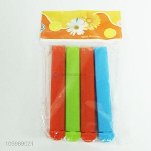 High quality colorful cute food storage seal bag plastic clip (4 pcs)
