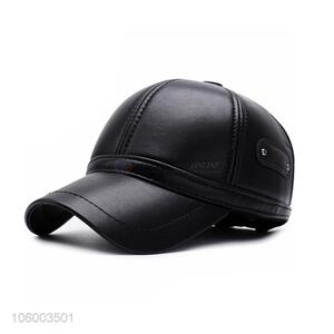 High sales men's outdoor pu sunshade earmuffs baseball cap