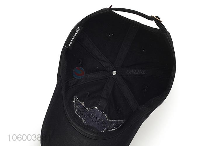 High sales unisex versatile cap black letter embroidered hat