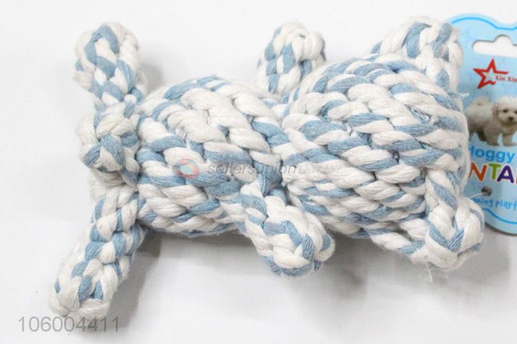 Hot selling carrot bear chew toys braided cotton rope pet dog toy