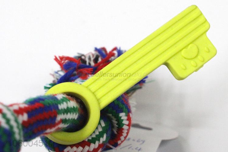 Pet dog rope toy with key teeth cleaning toys chew toys