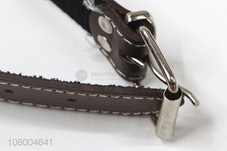 Most welcome leather dog pet collars rivets pet necklace