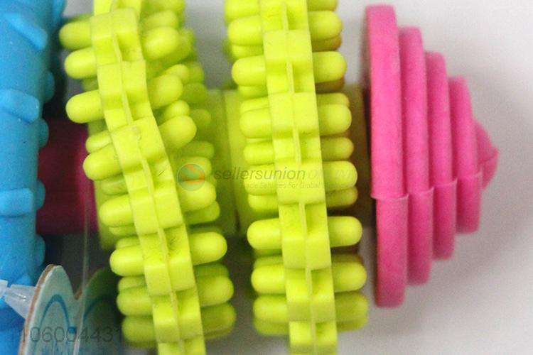 Colorful dog chew toy teeth cleaning rubber puppy training toys