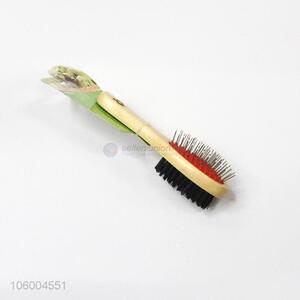 Comfortable double-sided clean wood pet brush