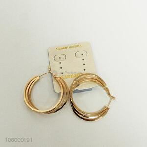 China manufacturer golden hoops earrings fashion jewelry