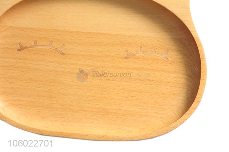 Cute Design Wooden Baby Plate Dinner Plate