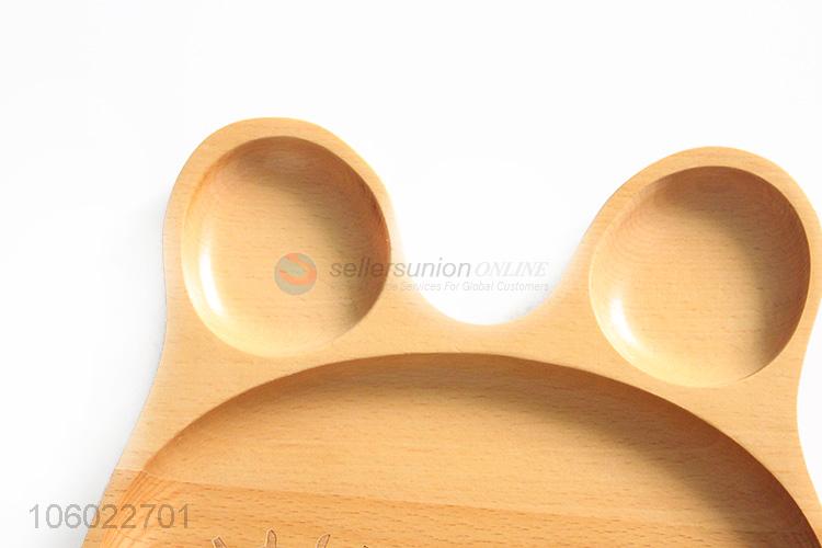 Cute Design Wooden Baby Plate Dinner Plate