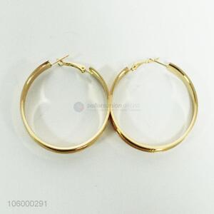High-grade geometric circular metal alloy earrings
