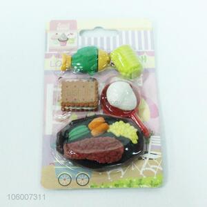 High Quality 5 Pieces Food Shape Eraser Set
