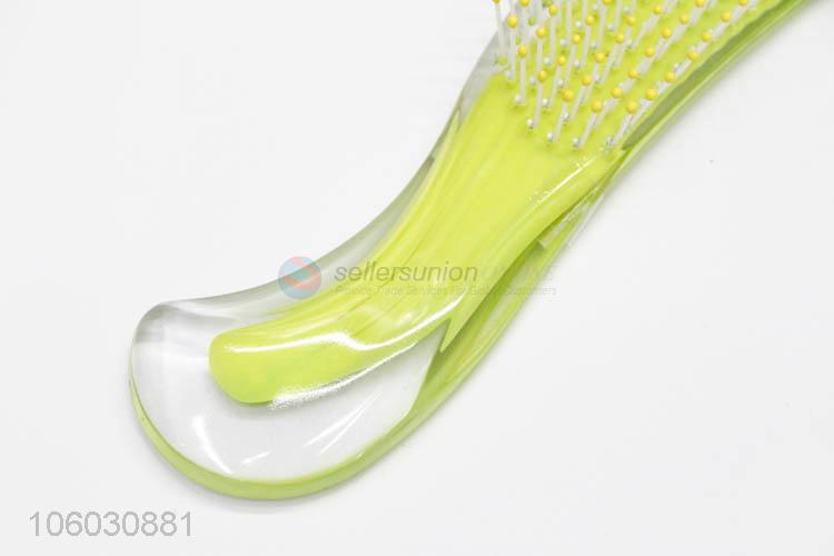Unique Design Curved Comb Plastic Massage Hair Brush