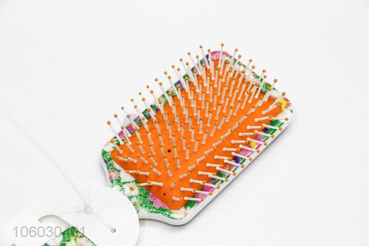 Newest Flower Pattern Plastic Massage Hair Brush