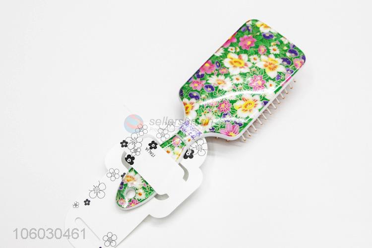 Newest Flower Pattern Plastic Massage Hair Brush