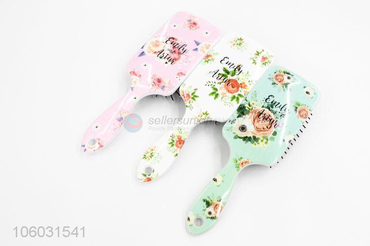 Custom Flower Pattern Head Massager Hair Brush