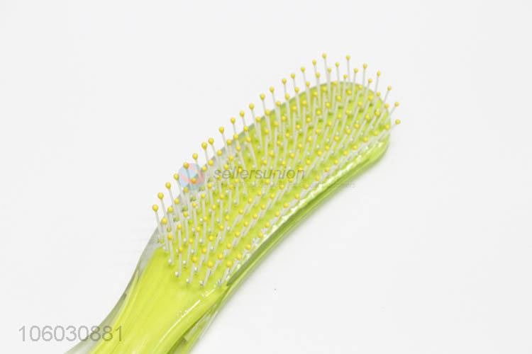 Unique Design Curved Comb Plastic Massage Hair Brush