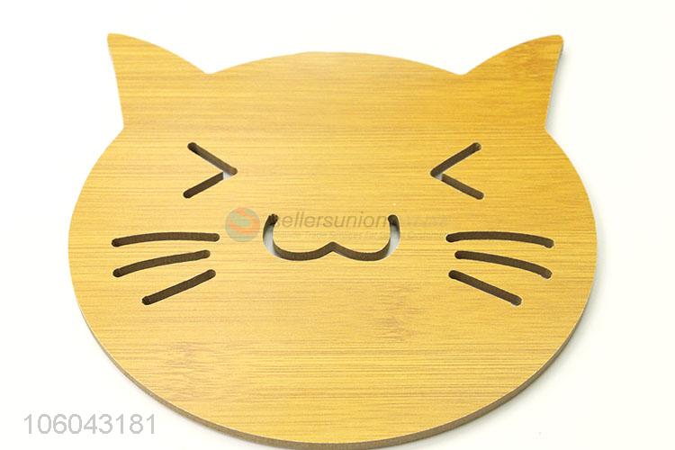 Hot selling cat shape placemat table mat bamboo kitchen tools