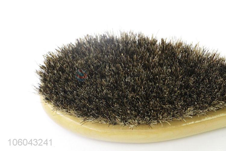 Good quality horse hair wooden shoe brush cleaning brush