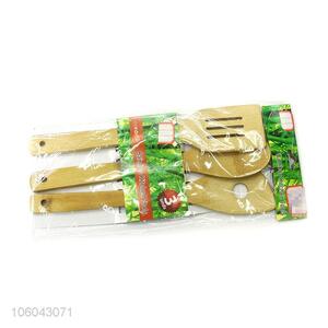 New arrival natural bamboo kitchen turner pancake turner set