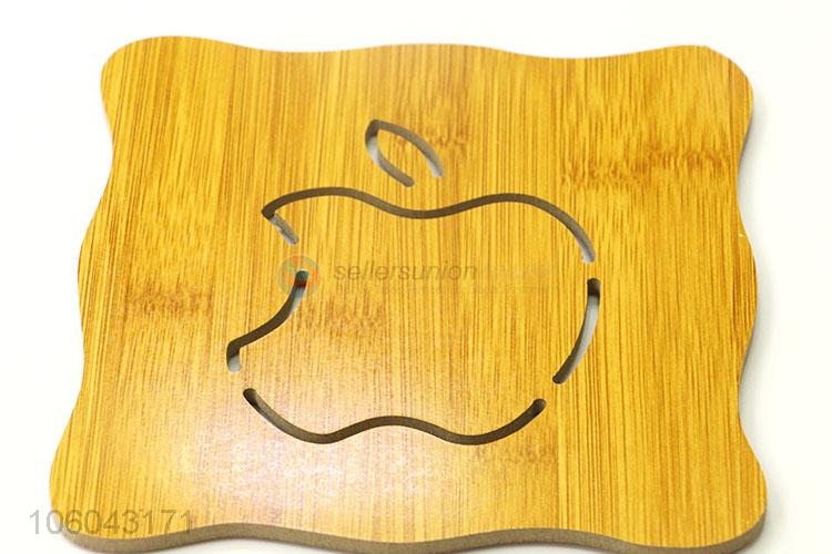 Promotional eco-friendly kitchen accessories apple hollow-out placemat