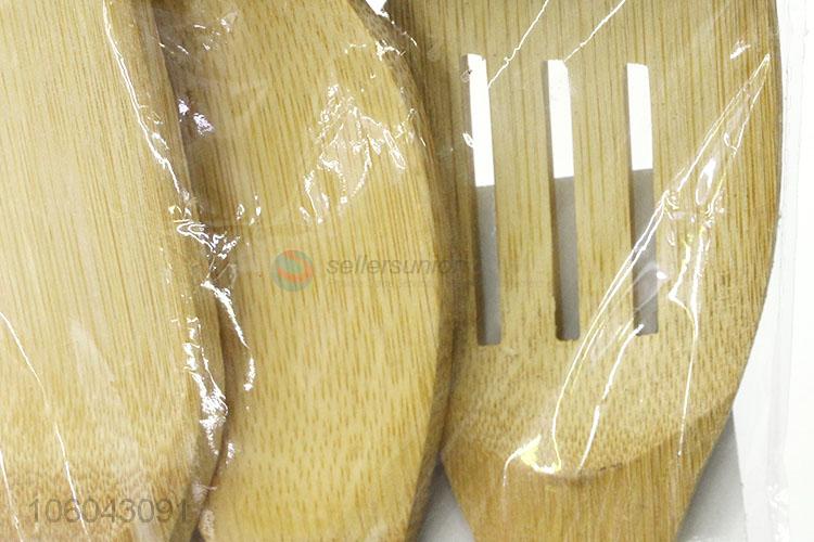 Good sale 100% bamboo kitchen utensils pancake turner set