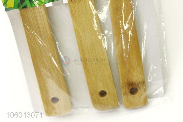 New arrival natural bamboo kitchen turner pancake turner set