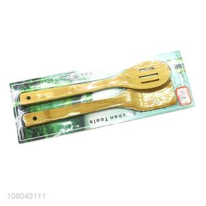 Top quality eco-friendly wooden cooking spoon pancake turner set