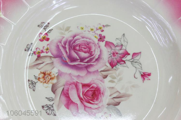 Customized full printed round melamine restaurant plate