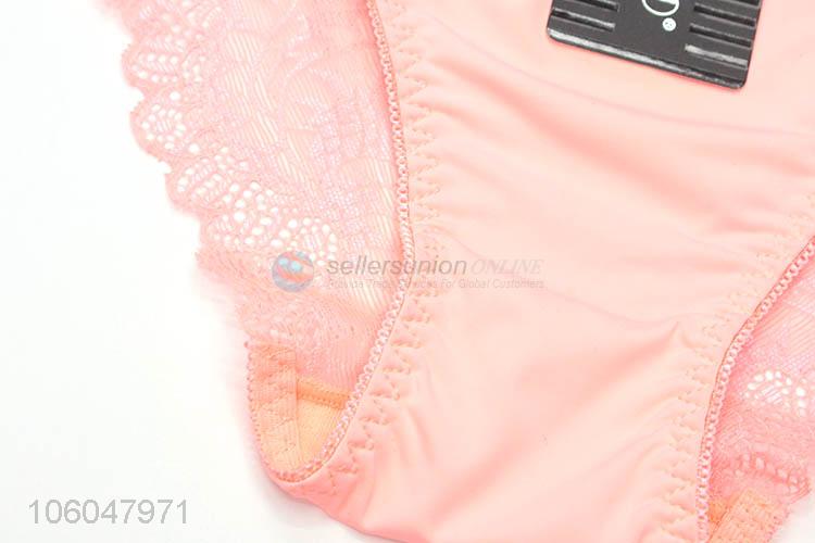 Top manufacturer women soft breathable seamless lace underpant