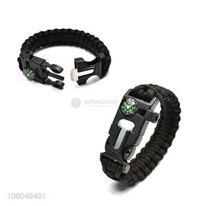 Wholesale 5 in 1 outdoor survival paracord bracelet with core line