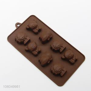 Wholesale animal shape food grade 8 cavity silicone chocolate mold