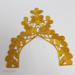 Unique Design Golden Polyester Collar Flower