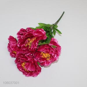 Chinese Factory Plastic 7 Heads Peony