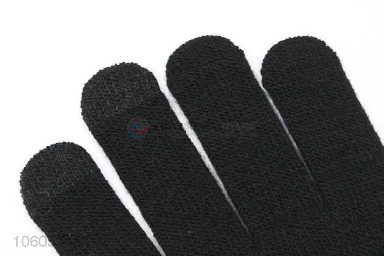 High sales winter men  dispensing non-slip touch screen gloves knitted warm gloves