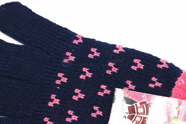 Good factory price ladies warm knitted gloves for winter