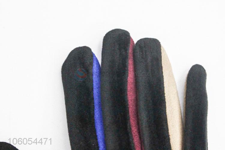Newest Velvet Lining Pompon Ball Touch Screen Gloves For Women
